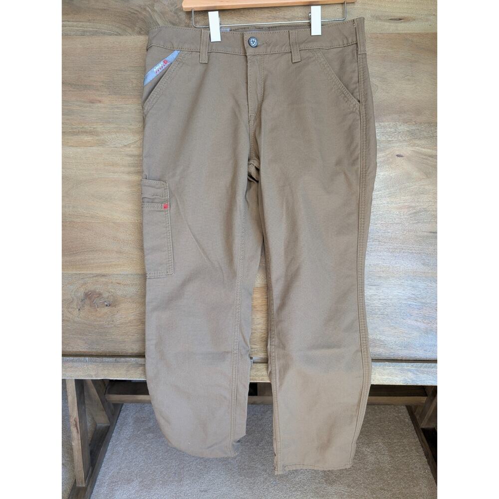 Ariat Pants Womens 30S Field Khaki FR Stretch DuraLight Canvas 10030273 NWT